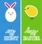 Vector easter banners with egg, rabbit, chick and grass - symbols of Easter.