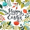 Vector easter card with handdrawn lettering