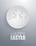 Vector: easter gray cross circle icons with paper cut style