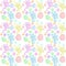 Vector Easter seamless background with Rabbits