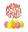 Vector easter simple graphic flat illustration.