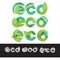 Vector ECO logo green illustration elements