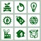 Vector ecology icons set