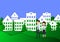 Vector Ecology Town and Young Family, Housing Concept Illustration, Origami Style.