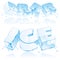 Vector editable ice letters