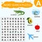 Vector educational game for kids. A puzzle for finding words