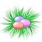 Vector eggs in a nest. Easter. Christian symbol. Easter template.