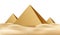 Vector Egypt pyramids, famous landmark realistic a
