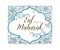 Vector Eid Mubarak card. Happy Eid. Vintage floral banner. Arabic decor in Eastern style. Islamic background