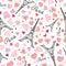 Vector Eifel Tower Paris Seamless Repeat Pattern Bursting With St Valentines Day Pink Red Hearts Of Love. Perfect for