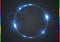 Vector electric blue frame with light effect flare and sparks. Shining round Christmas cold banner. Frozen glow ring