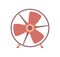 Vector electric fan isolated on background. Household devices for air cooling and conditioning, climate control. Vector