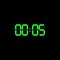 Vector electronic alarm icon. Timer clock. Digital time clock.