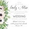 Vector elegant floral wedding invite, invitation, save the date