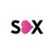 Vector Element for XXX logo. Word Sex with Heart