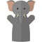 Vector elephant hand puppet doll for theatre show