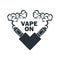 Vector emblem of the electronic cigarette