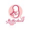 Vector embryo emblem. New life beginning drawing. Gynecology and