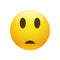 Vector Emoji yellow sad confused face