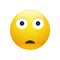 Vector Emoji yellow sad surprised face