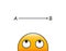 Vector emoticon head looking at problem solving process going from point A to point B. Vector illustration design