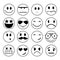 Vector emotional face icons