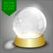 Vector empty christmas snow globe