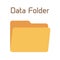 Vector empty folder - yellow container for documents