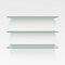 Vector Empty Glass Shelf Shelves on Wall Background