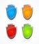 Vector Empty metal shields. Icons