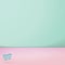 Vector of Empty pastel green and pink two tone color studio room