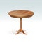Vector Empty Round Wood Table