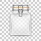 Vector empty Square Bale Glass Jar with Swing Top Lid