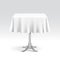 Vector Empty Square Table with Tablecloth