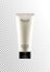 Vector empty white package with black lid for cosmetic products tube for body lotion,cream,scrub. Realistic mockup of