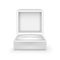 Vector Empty White Velvet Opened gift jewelry box