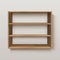 Vector Empty Wooden Wood Shelf Shelves on Wall Background