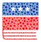 Vector Encyclopedia Book Mosaic of Stars in American Democratic Colors