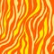 Vector endless pattern with yellow and red fiery waves. Fire blazing for printing on fabric, bright print for paper, background,