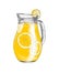 Vector engraved style illustration for posters, menu and logo. Hand drawn sketch of lemonade in the pitcher or jug, colorful