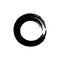 Vector Enso Circle Icon, Roud Shape Brush Stroke, Zen Symbol.