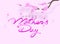 VECTOR eps 10. Japanese flowering, Sakura Blossom. Hand drawn lettering text Mother's day. Sakura flowers are design for