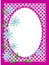 Vector Eps10 White Oval Copy Space with Flowers an