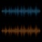Vector equalizer, sound waves. Music Digital Equalizer.