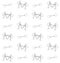 Vector equestrian seamless pattern of horse bits