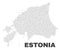 Vector Estonia Map of Points