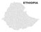 Vector Ethiopia Map of Points