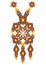 Vector Ethnic necklace Embroidery for fashion women. Mexican, indian tribal pattern