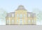 Vector of an europian family villa form the beginning of the 20th century