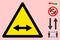 Vector Exchange Arrows Warning Triangle Sign Icon